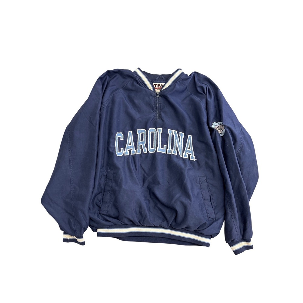 Team Edition North Carolina Tar Heels Windbreaker Navy Blue Mens Large Vtg L